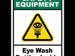 Eye Wash Bottles Inside Sign