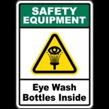 Eye Wash Bottles Inside Sign